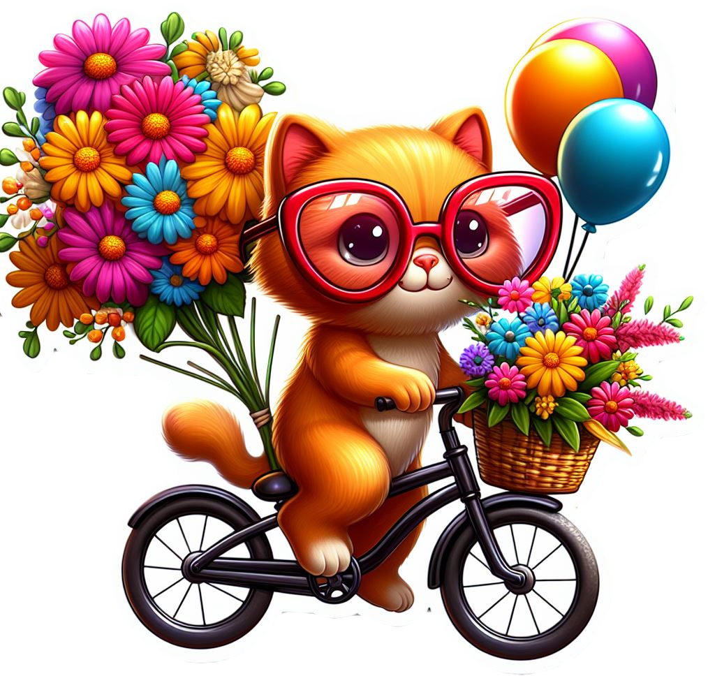 flower delivery cat